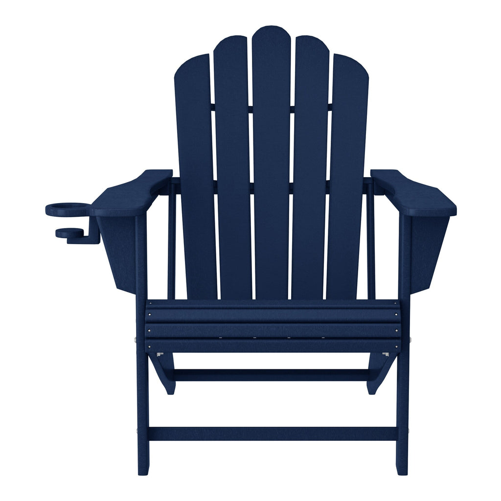 Ensemble de 4 chaises Adirondack d'extérieur Polytrends Aderson avec pouf