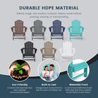 Ensemble de 4 chaises Adirondack d'extérieur Polytrends Aderson avec pouf