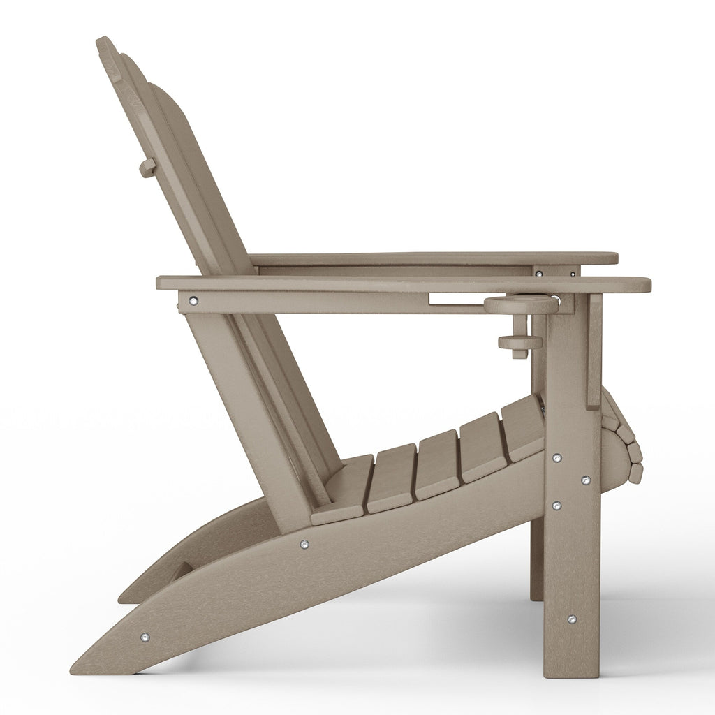Ensemble de 4 chaises Adirondack d'extérieur Polytrends Aderson avec pouf