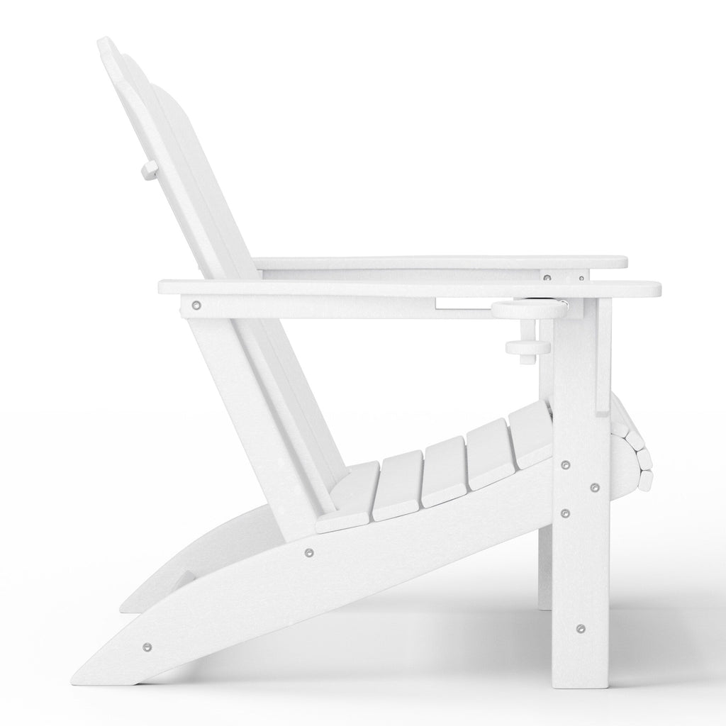 Ensemble de 4 chaises Adirondack d'extérieur Polytrends Aderson avec pouf