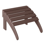 Ensemble de 4 chaises Adirondack d'extérieur Polytrends Aderson avec pouf