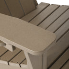 Ensemble de 4 chaises Adirondack d'extérieur Polytrends Aderson avec pouf