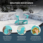 Ensemble de 4 chaises Adirondack d'extérieur Polytrends Aderson avec pouf
