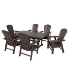 Ensemble de salle à manger d'extérieur Polytrends Altura 7 pièces, écologique, toutes saisons, avec fauteuils