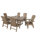 Ensemble de salle à manger d'extérieur Polytrends Altura 7 pièces, écologique, toutes saisons, avec fauteuils
