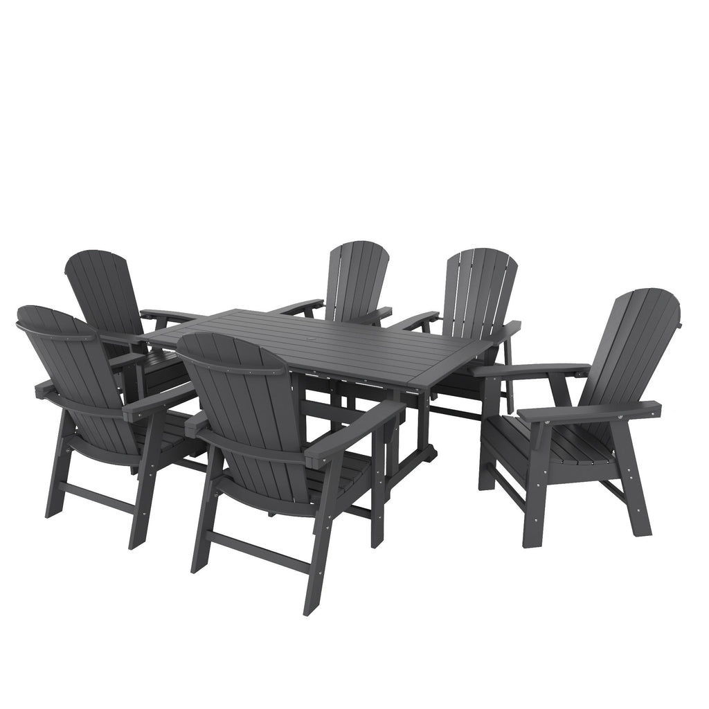 Ensemble de salle à manger d'extérieur Polytrends Altura 7 pièces, écologique, toutes saisons, avec fauteuils