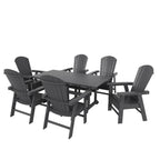 Ensemble de salle à manger d'extérieur Polytrends Altura 7 pièces, écologique, toutes saisons, avec fauteuils