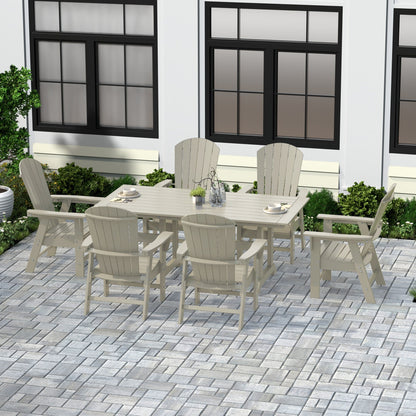 Ensemble de salle à manger d'extérieur Polytrends Altura 7 pièces, écologique, toutes saisons, avec fauteuils