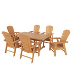 Ensemble de salle à manger d'extérieur Polytrends Altura 7 pièces, écologique, toutes saisons, avec fauteuils