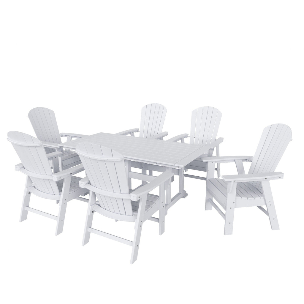 Ensemble de salle à manger d'extérieur Polytrends Altura 7 pièces, écologique, toutes saisons, avec fauteuils