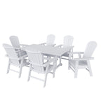 Ensemble de salle à manger d'extérieur Polytrends Altura 7 pièces, écologique, toutes saisons, avec fauteuils