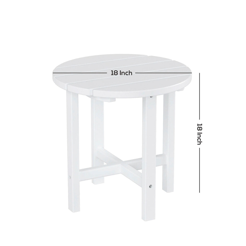 Chaises Adirondack Polytrends Altura Classic Outdoor écologiques toutes saisons avec table d'appoint (ensemble de 3 pièces)