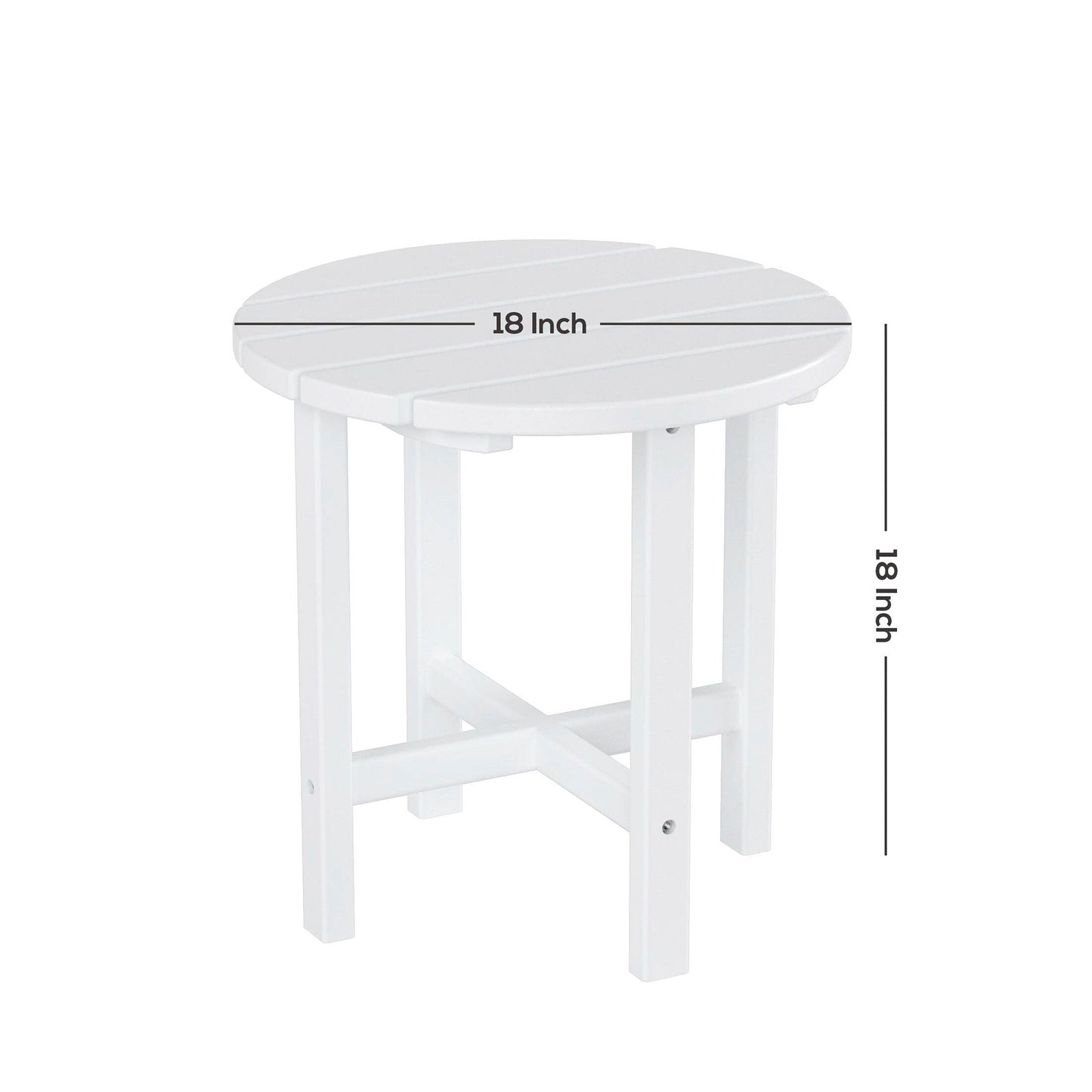 Chaises Adirondack Polytrends Altura Classic Outdoor écologiques toutes saisons avec table d'appoint (ensemble de 3 pièces)