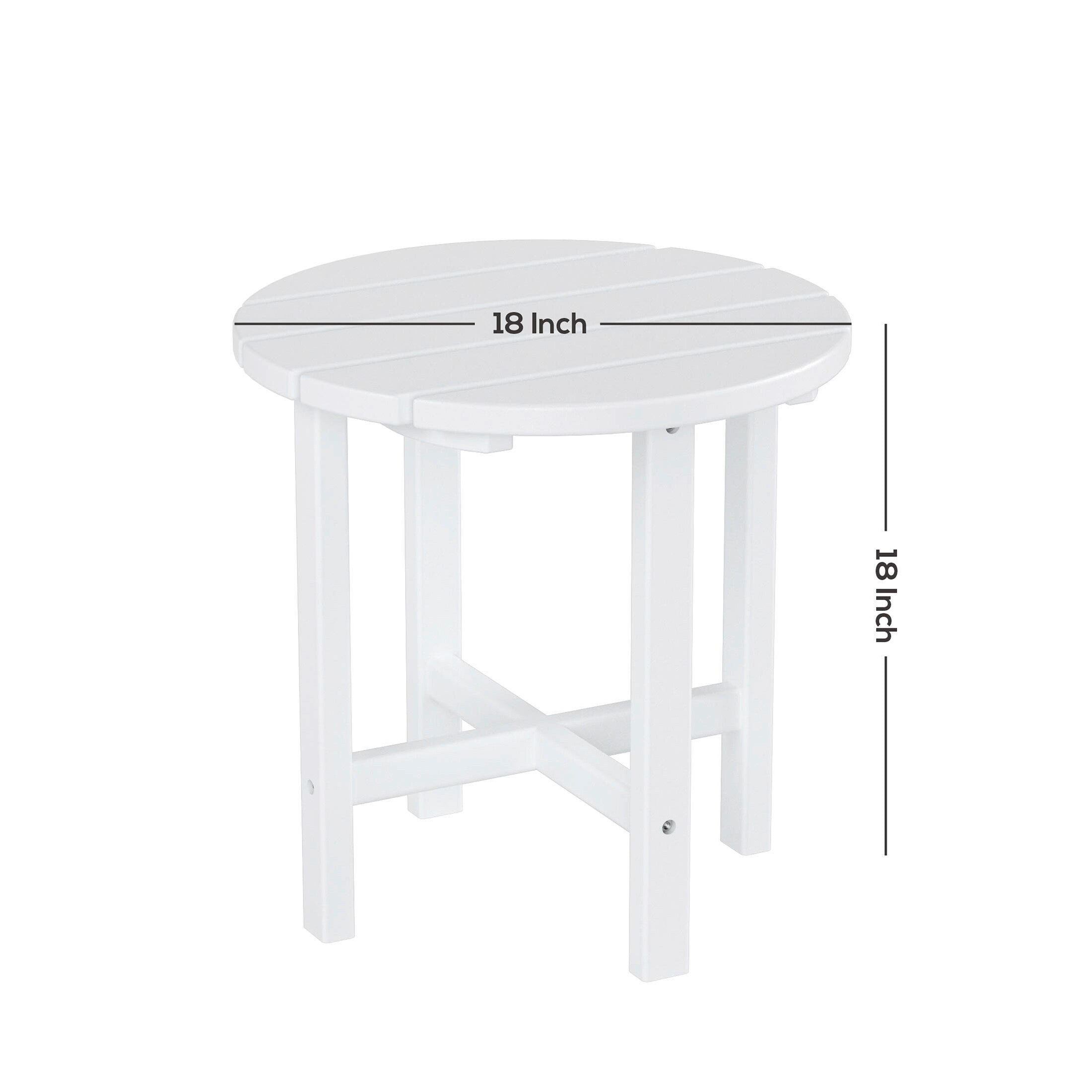 Chaises Adirondack Polytrends Altura Classic Outdoor écologiques toutes saisons avec table d'appoint (ensemble de 3 pièces)