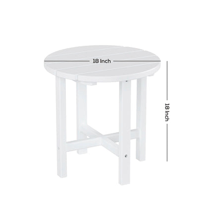 Chaises Adirondack Polytrends Altura Classic Outdoor écologiques toutes saisons avec table d'appoint (ensemble de 3 pièces)
