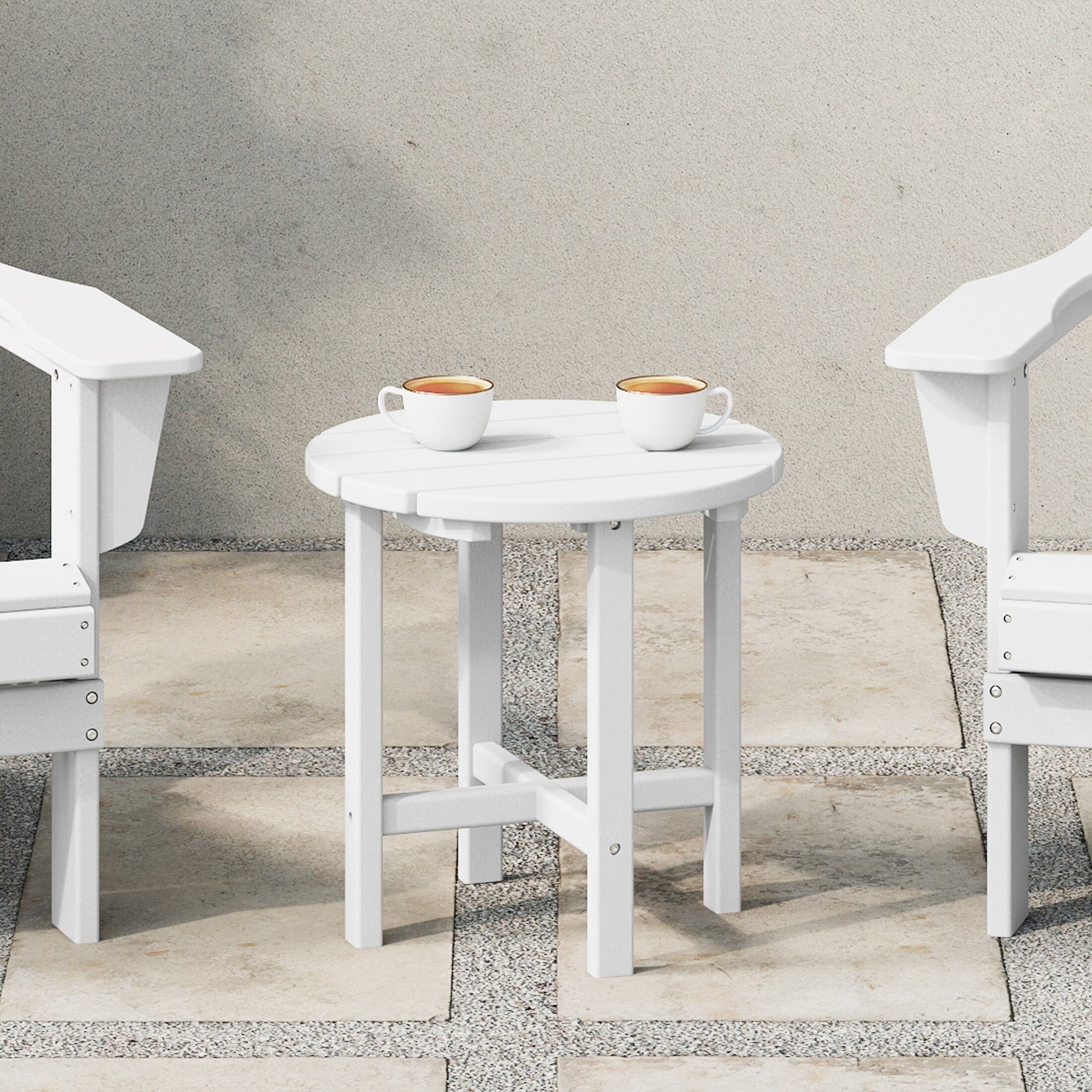Polytrends Altura Eco-friendly All Weather Round 18 Side Table