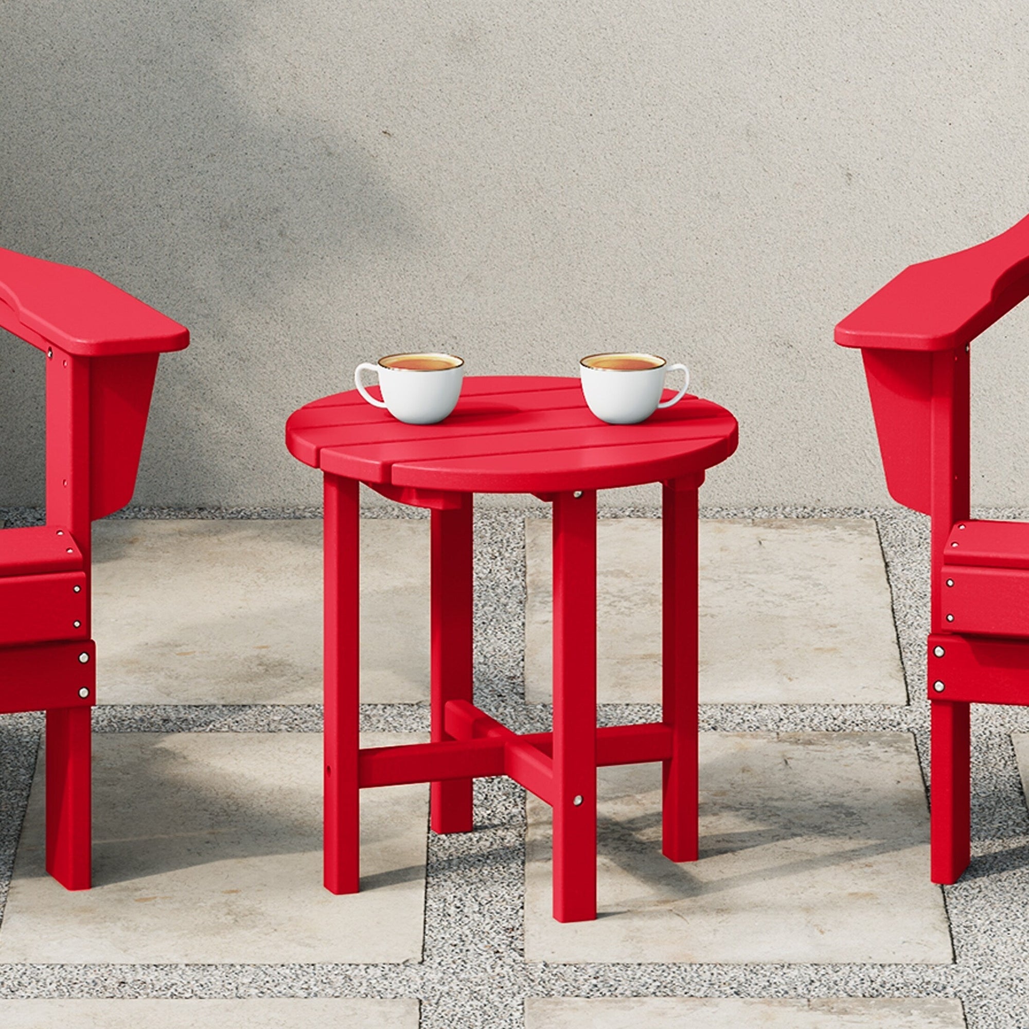 Polytrends Altura Eco-friendly All Weather Round 18 Side Table