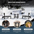 Polytrends Altura Eco-friendly All Weather Round 18 Side Table