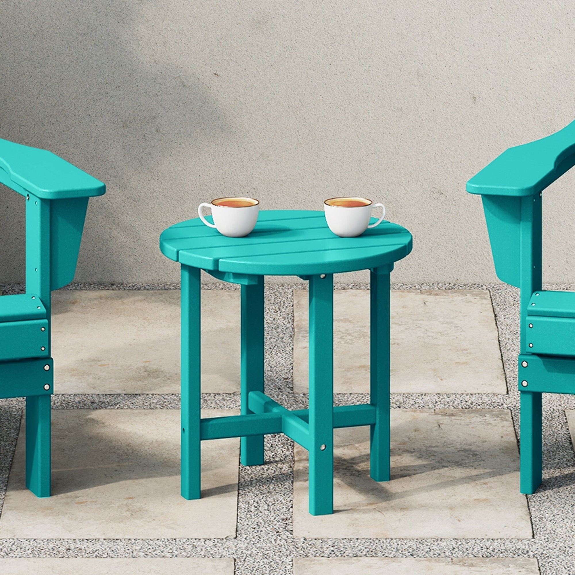 Polytrends Altura Eco-friendly All Weather Round 18 Side Table