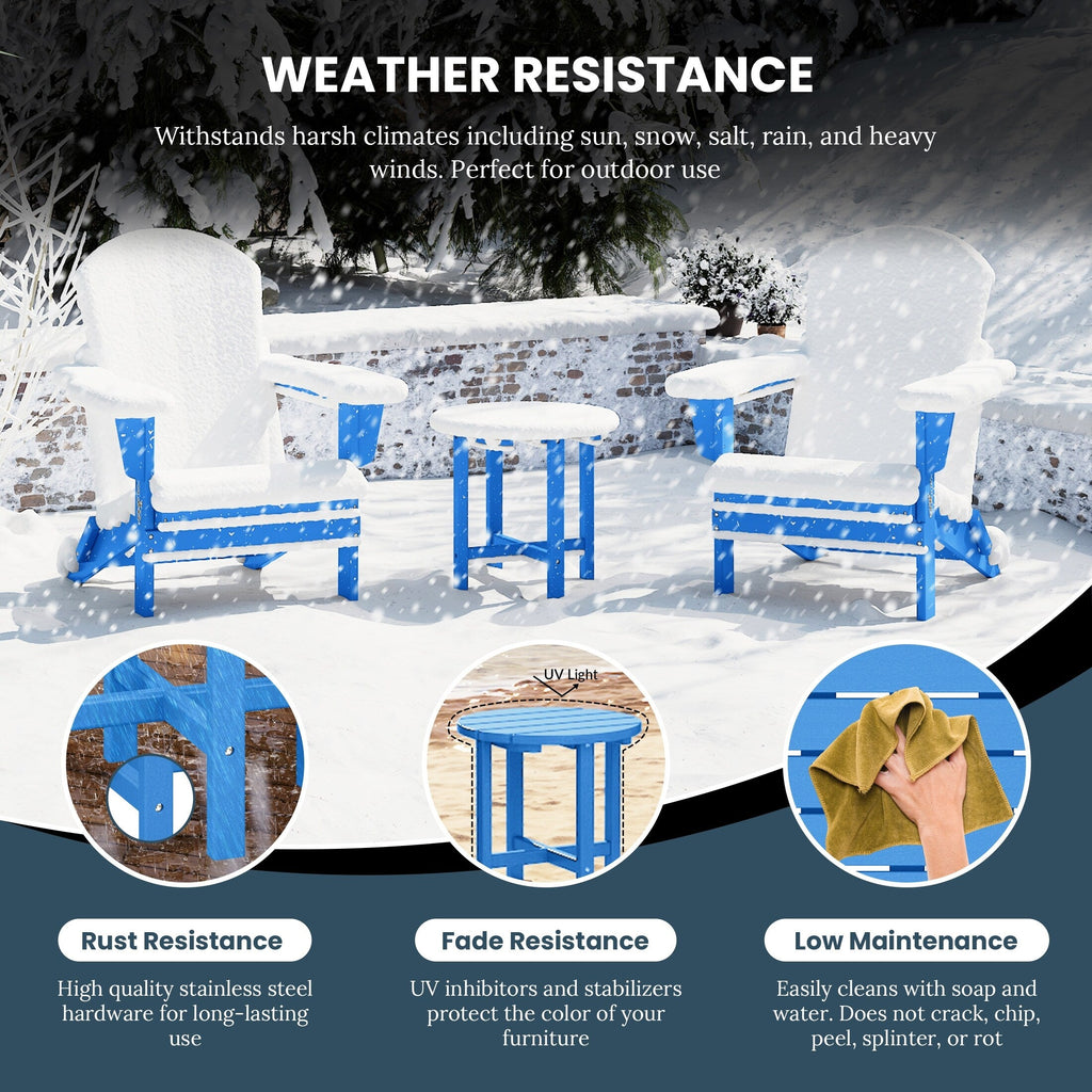 Polytrends Altura Eco-friendly All Weather Round 18 Side Table