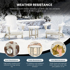 Polytrends Altura Eco-friendly All Weather Round 18 Side Table