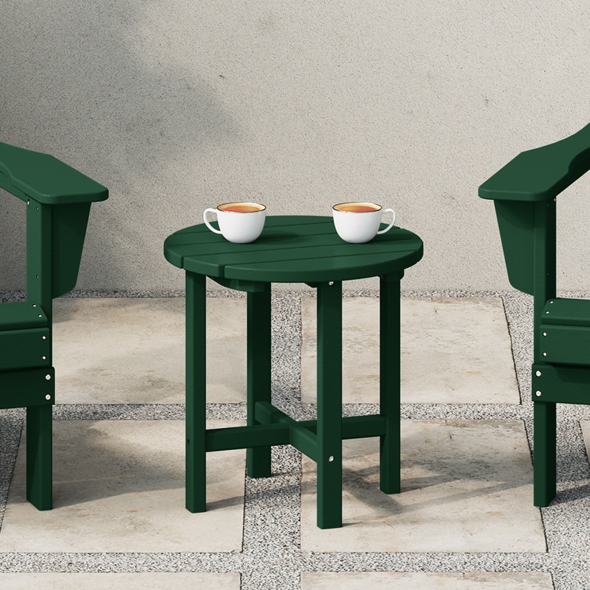 Polytrends Altura Eco-friendly All Weather Round 18 Side Table
