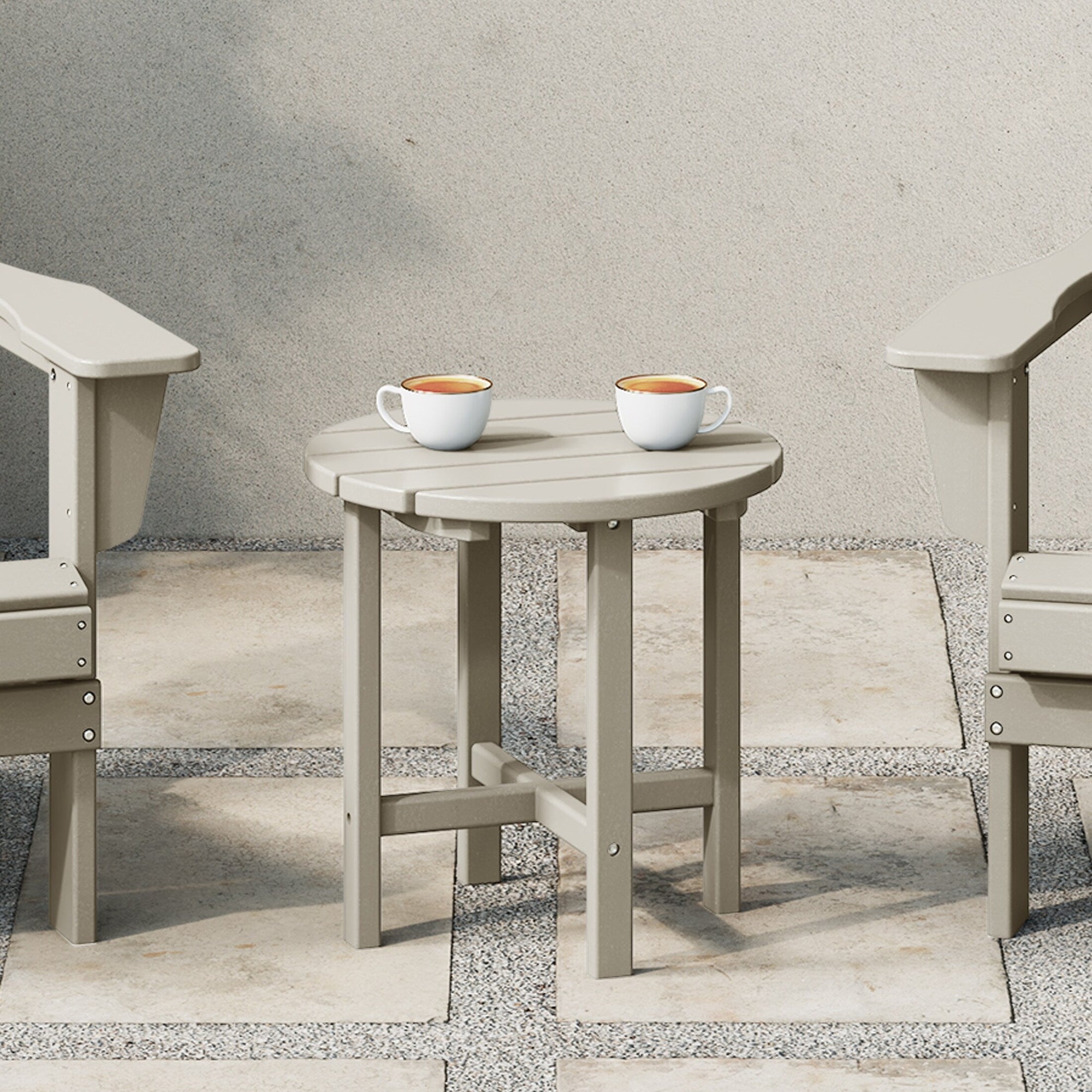 Polytrends Altura Eco-friendly All Weather Round 18 Side Table