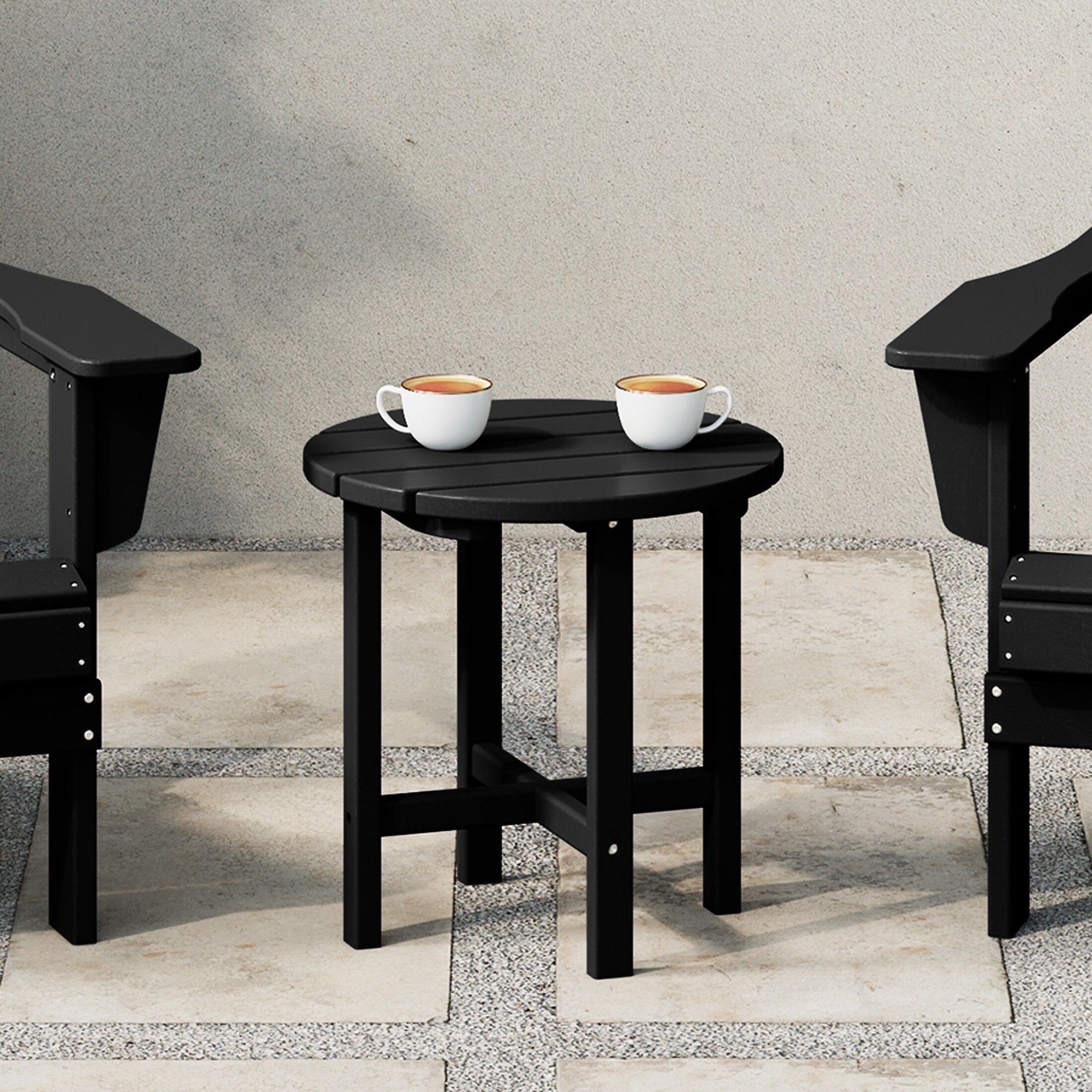 Polytrends Altura Eco-friendly All Weather Round 18 Side Table