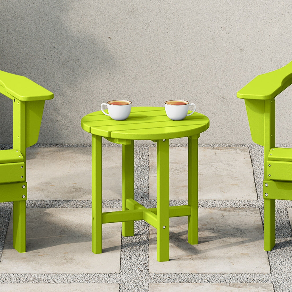 Polytrends Altura Eco-friendly All Weather Round 18 Side Table
