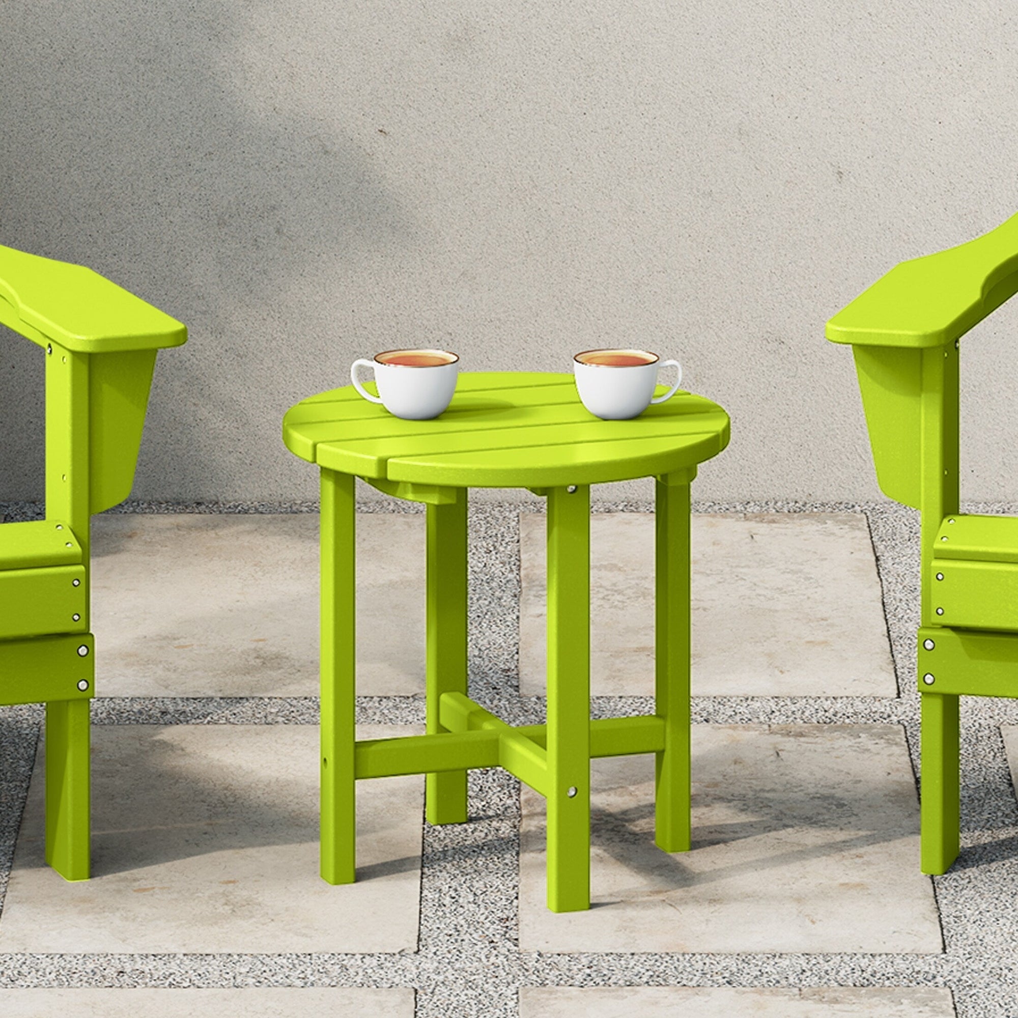 Polytrends Altura Eco-friendly All Weather Round 18 Side Table