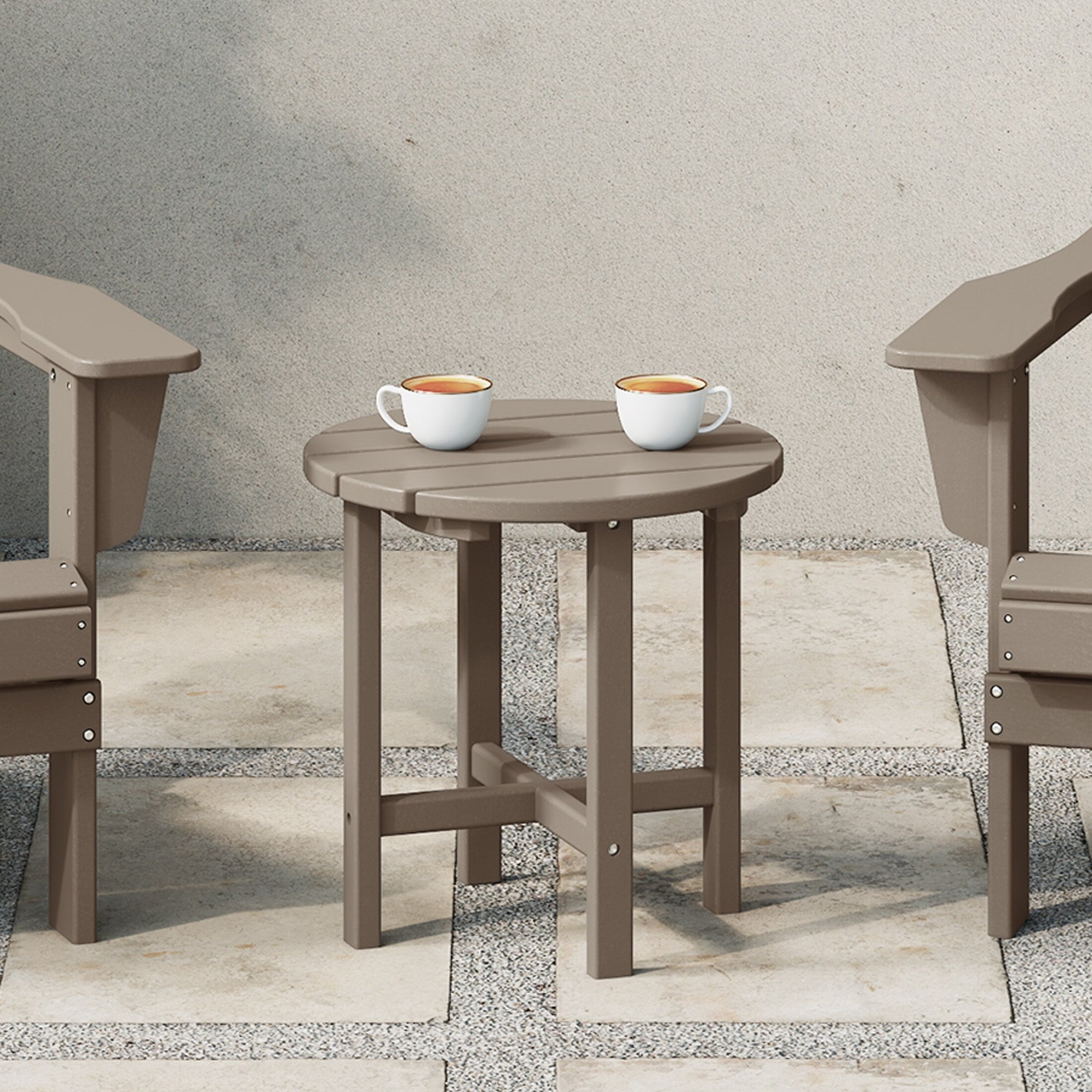 Polytrends Altura Eco-friendly All Weather Round 18 Side Table