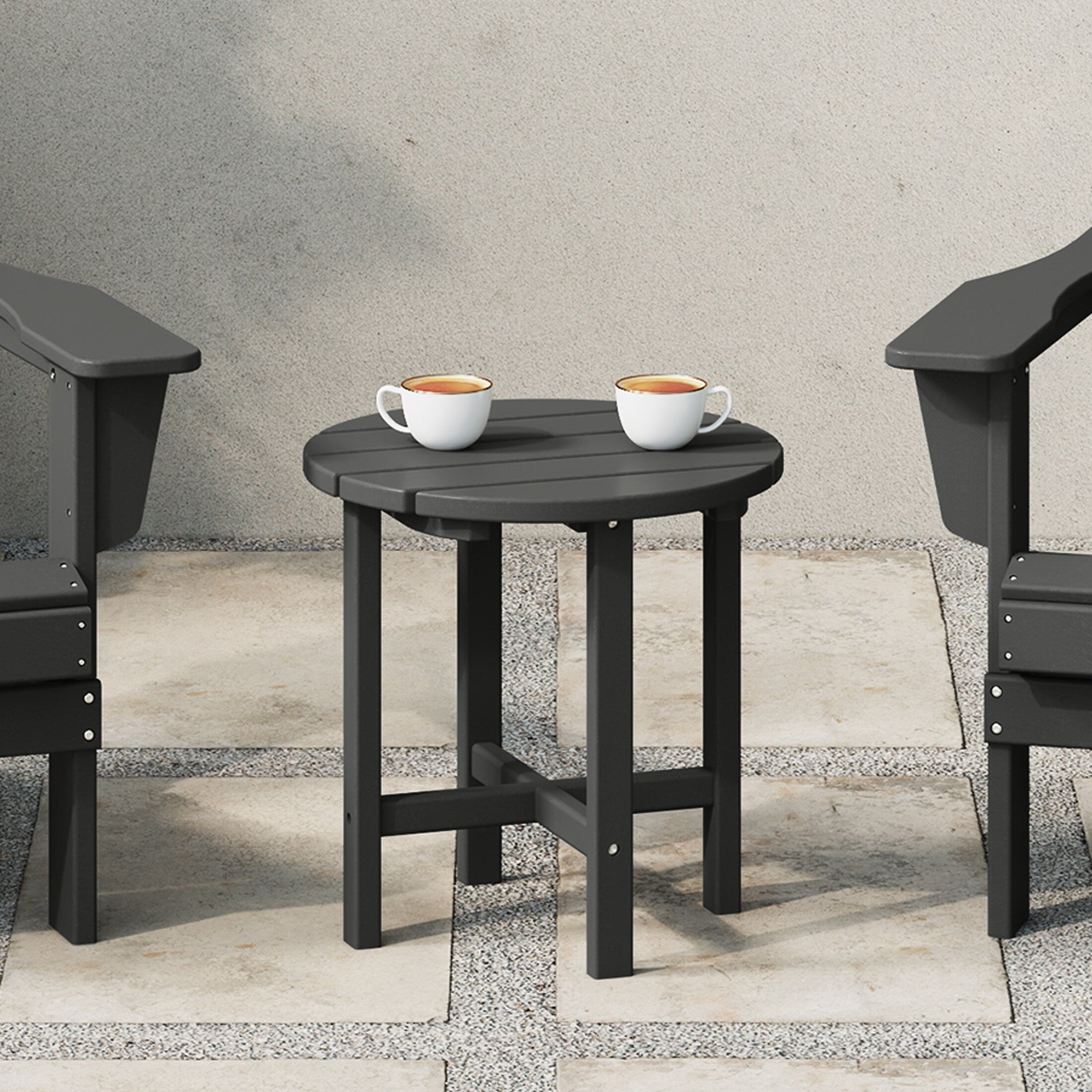 Polytrends Altura Eco-friendly All Weather Round 18 Side Table