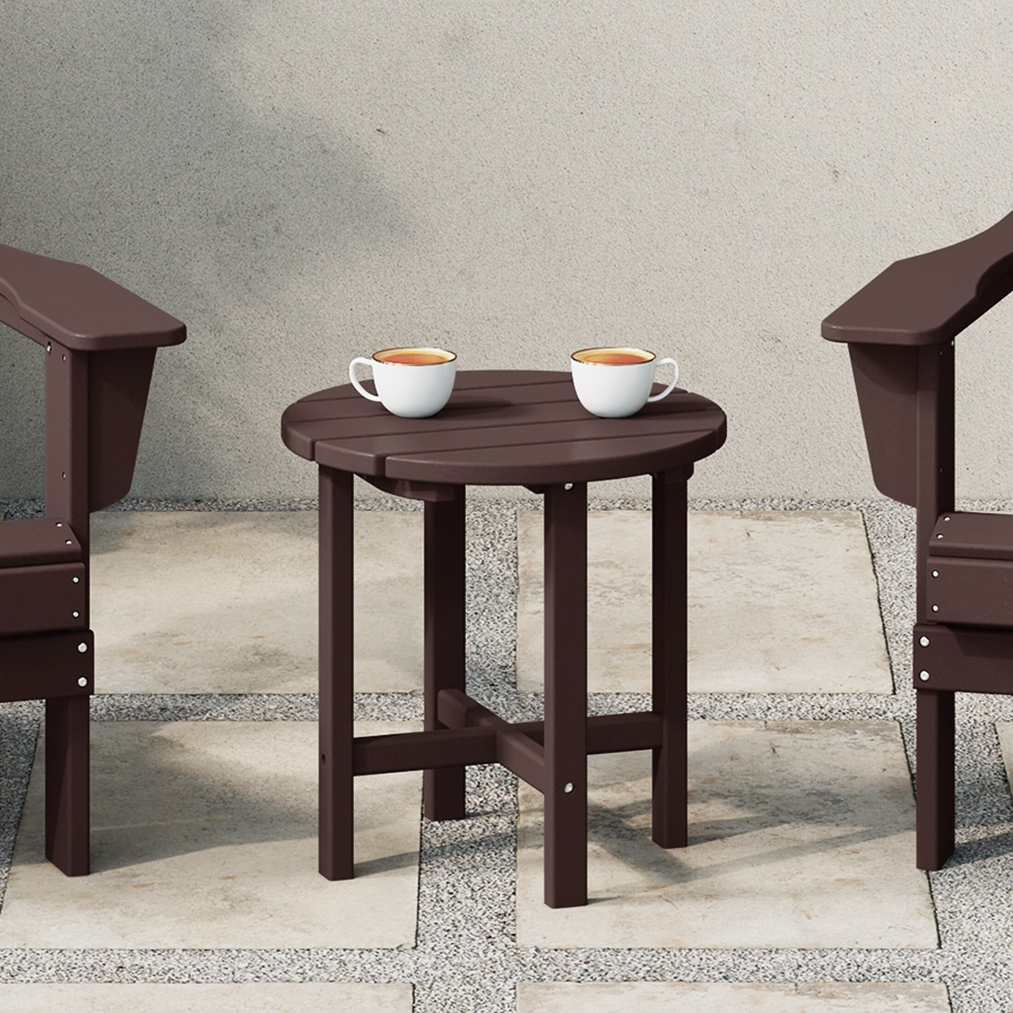 Polytrends Altura Eco-friendly All Weather Round 18 Side Table
