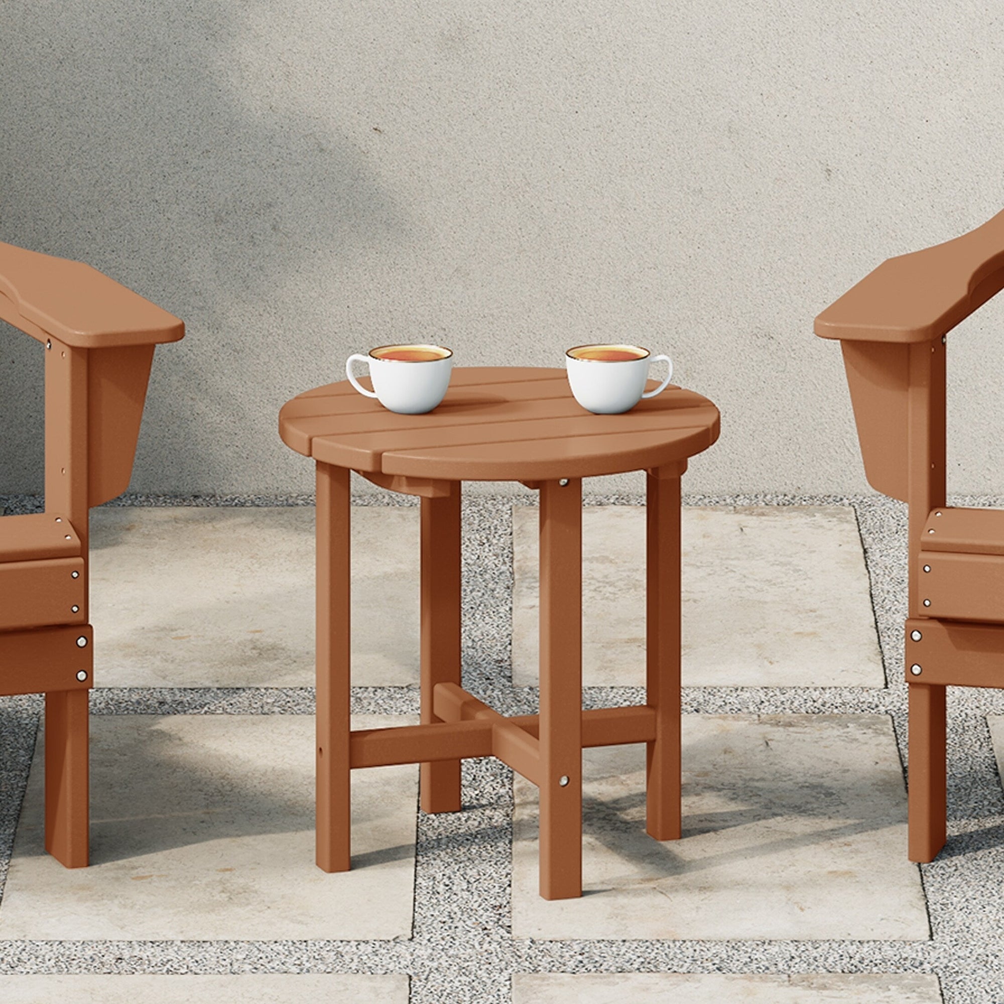 Polytrends Altura Eco-friendly All Weather Round 18 Side Table