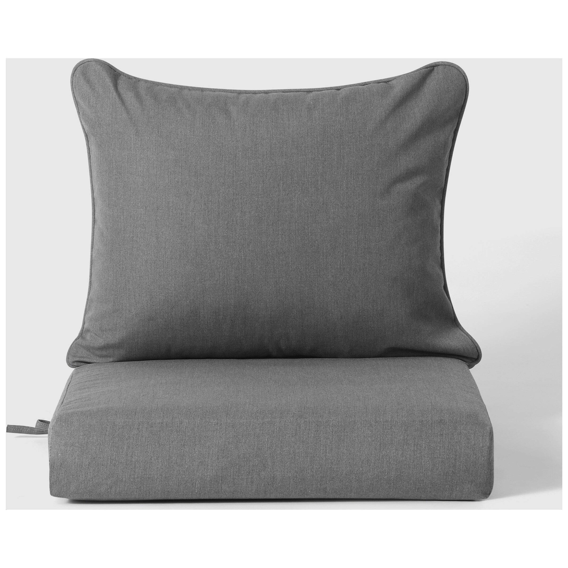 Ensemble de salon de jardin Polytrends Birchwood en PEHD toutes saisons, bleu marine, avec sièges profonds (5 pièces)