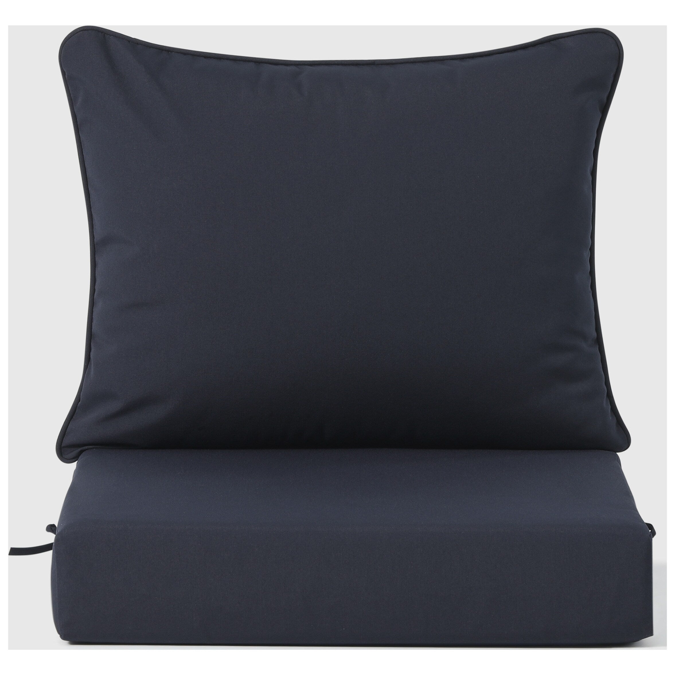 Ensemble de salon de jardin Polytrends Birchwood en PEHD toutes saisons, bleu marine, avec sièges profonds (5 pièces)