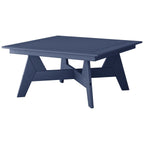 Ensemble de salon de jardin Polytrends Birchwood en PEHD toutes saisons, bleu marine, avec sièges profonds (5 pièces)
