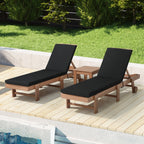 Coussins de chaise longue d'extérieur Polytrends, résistants à la décoloration, toutes saisons (lot de 2)