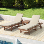 Coussins de chaise longue d'extérieur Polytrends, résistants à la décoloration, toutes saisons (lot de 2)