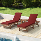 Coussins de chaise longue d'extérieur Polytrends, résistants à la décoloration, toutes saisons (lot de 2)