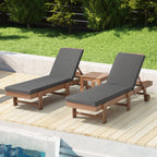 Coussins de chaise longue d'extérieur Polytrends, résistants à la décoloration, toutes saisons (lot de 2)