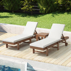 Coussins de chaise longue d'extérieur Polytrends, résistants à la décoloration, toutes saisons (lot de 2)
