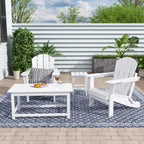 Ensemble de 4 chaises Adirondack pliables Polytrends Laguna en PEHD pour terrasse extérieure, toutes saisons
