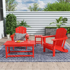 Ensemble de 4 chaises Adirondack pliables Polytrends Laguna en PEHD pour terrasse extérieure, toutes saisons