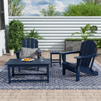 Ensemble de 4 chaises Adirondack pliables Polytrends Laguna en PEHD pour terrasse extérieure, toutes saisons