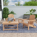 Ensemble de 4 chaises Adirondack pliables Polytrends Laguna en PEHD pour terrasse extérieure, toutes saisons