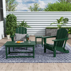 Ensemble de 4 chaises Adirondack pliables Polytrends Laguna en PEHD pour terrasse extérieure, toutes saisons
