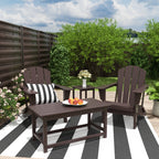 Ensemble de 4 chaises Adirondack pliables Polytrends Laguna en PEHD pour terrasse extérieure, toutes saisons