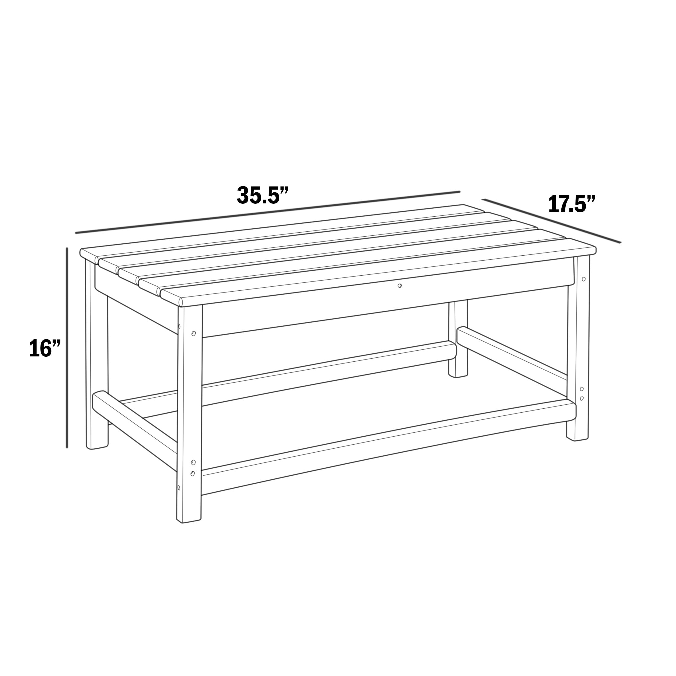 Ensemble de 4 chaises Adirondack pliables Polytrends Laguna en PEHD pour terrasse extérieure, toutes saisons