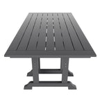 Ensemble de salle à manger et de jardin rectangulaire Polytrends Laguna 6 pièces avec table et banc